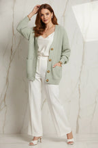 Pale Green Cardigan Marble - Three-Quarter View