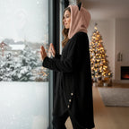 Peaceful window scene with tree reflection