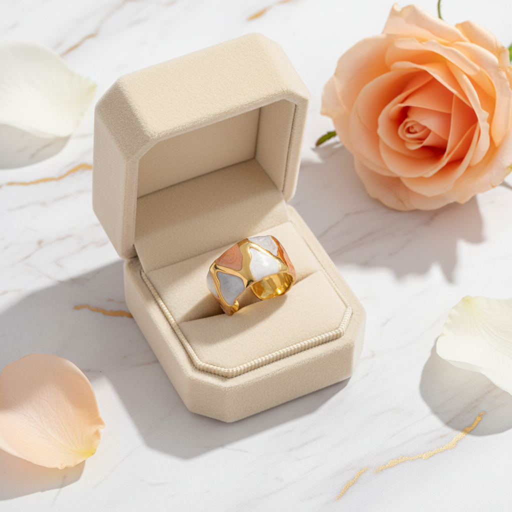 Peach Ring Box Flat Lay