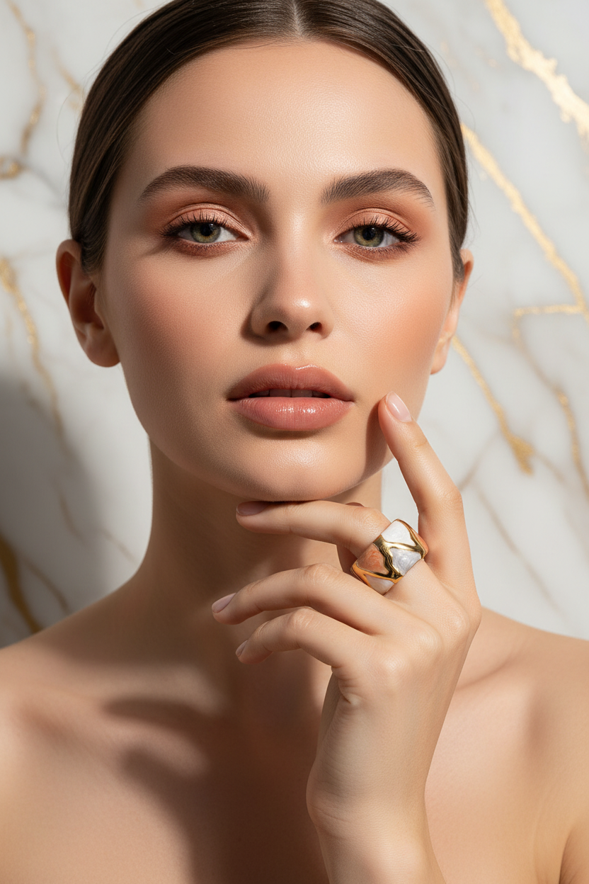 Peach Ring with Face