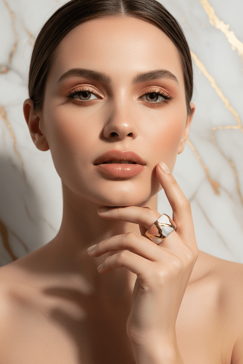 Peach Ring with Face