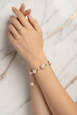Pearl Bracelet - Crossed Hands