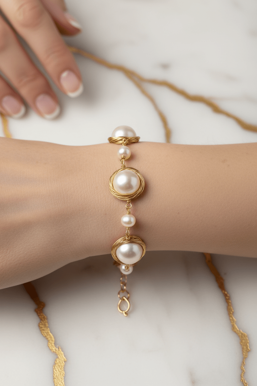 Pearl Bracelet - Macro Detail