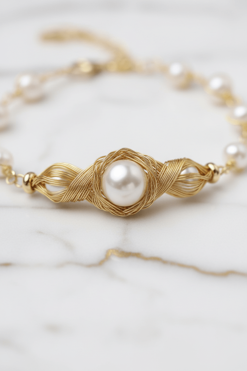 Pearl Bracelet Macro