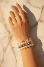 Pearl & Gold Bracelets - Shot 3