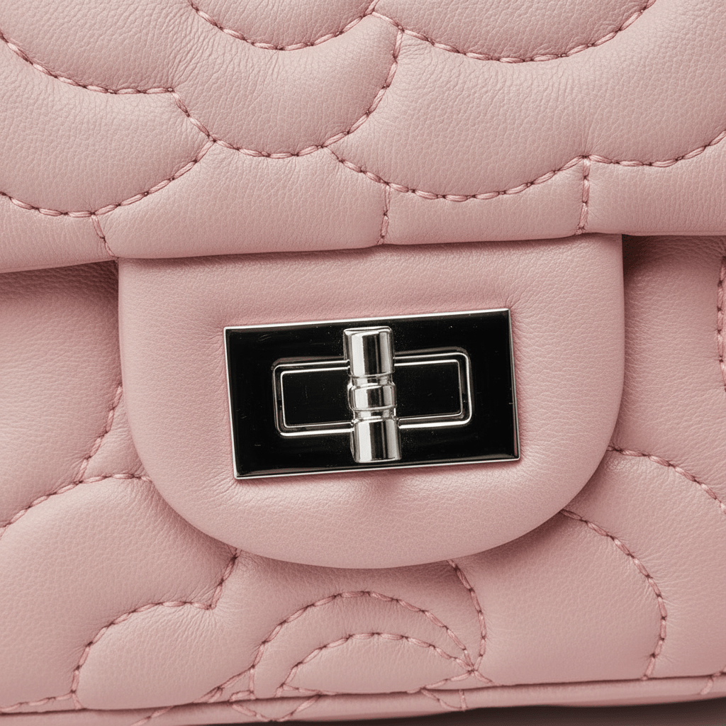 Pink bag - clasp detail