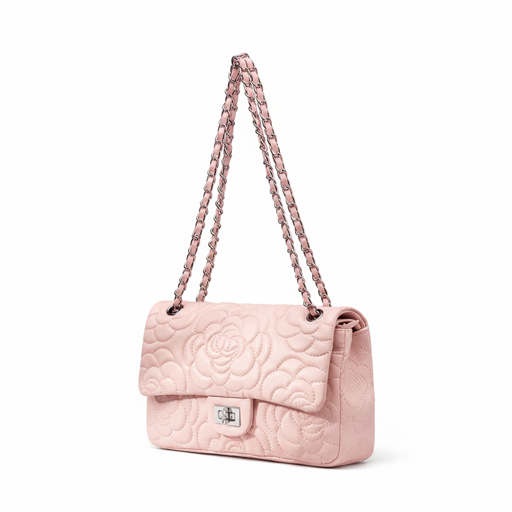 Pink bag - front with double straps
