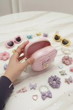 Pink bag - opened with accessories