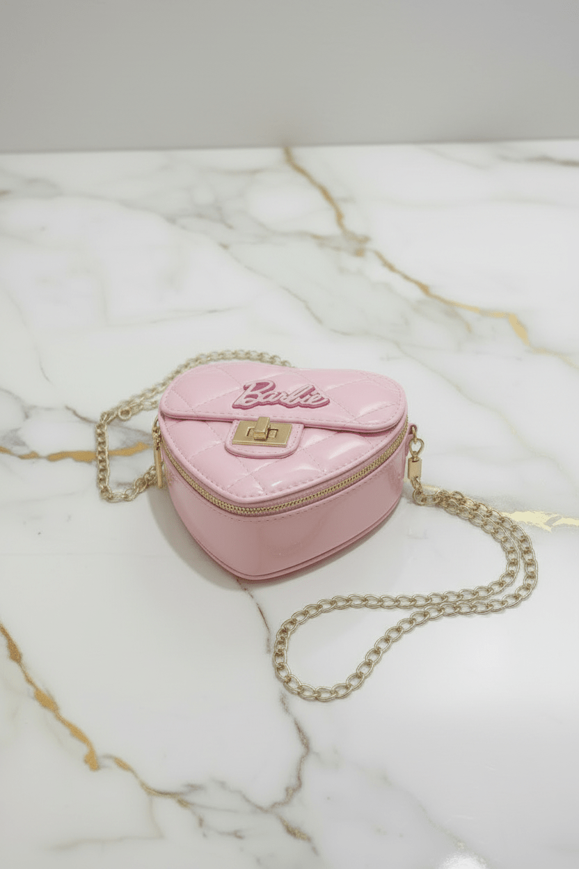 Pink bag - side angle portrait