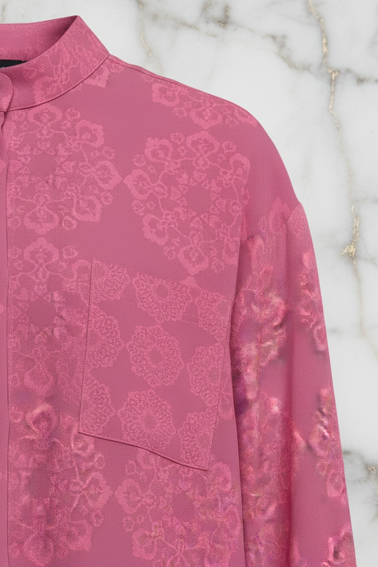 Pink Floral Shirt - Pocket Detail