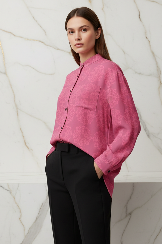 Pink Floral Shirt - Right Angle