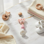 Pink Pacifier Clip with Pacifier 2