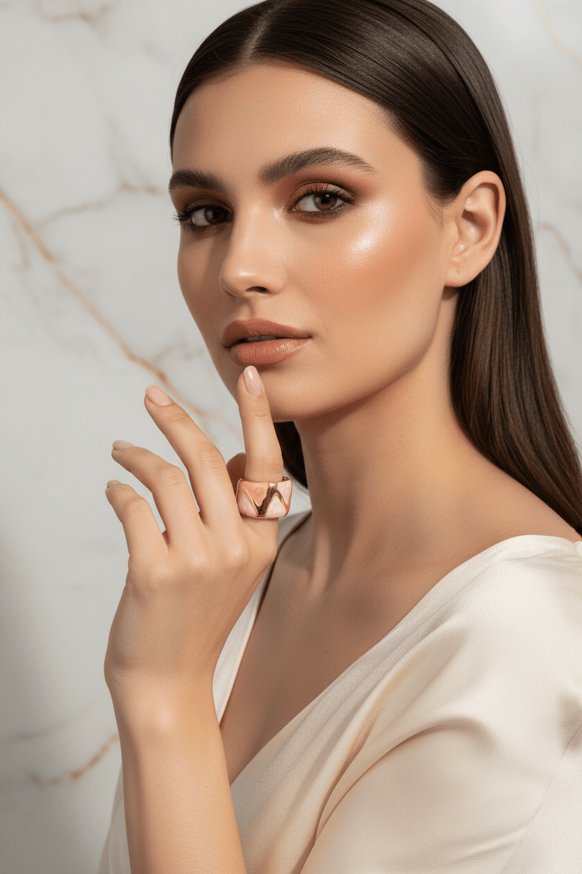 Pink Ring with Face
