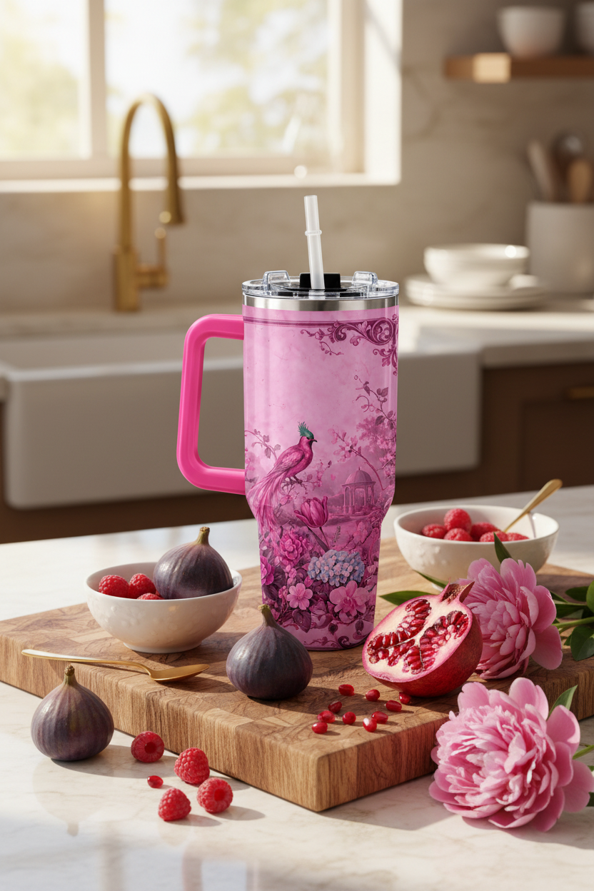 Pink Tumbler - Figs & Pomegranate