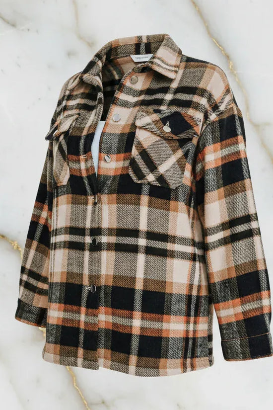 Plaid Shirt Jacket Angle View