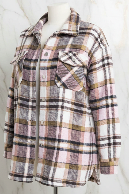 Plaid Shirt Jacket Angle View