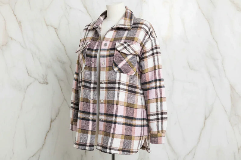 Plaid Shirt Jacket Angle View