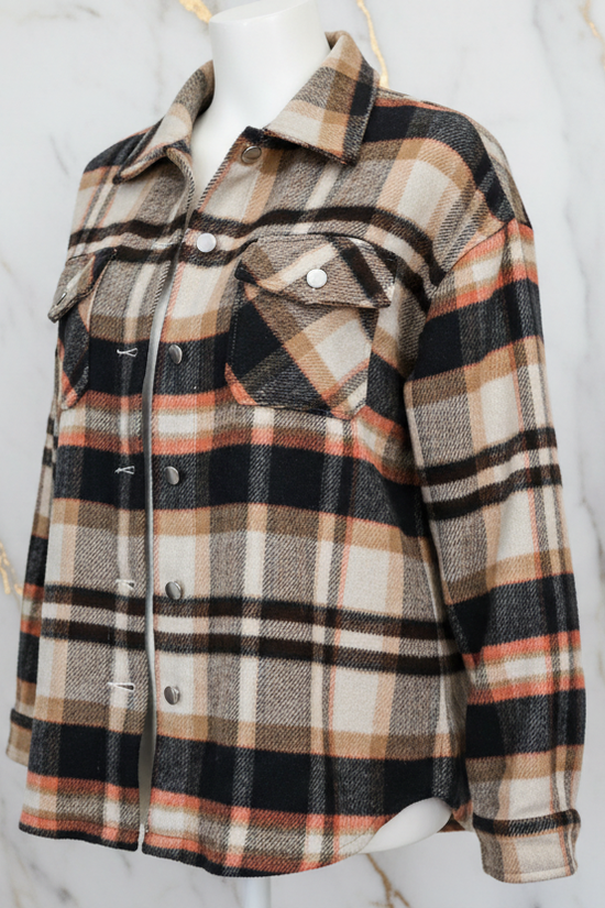 Plaid Shirt Jacket Angle View