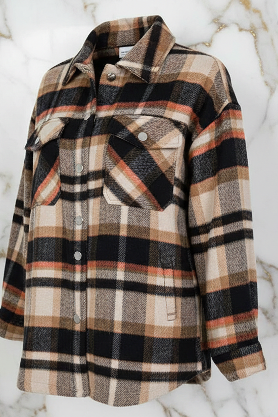 Plaid Shirt Jacket Angle View