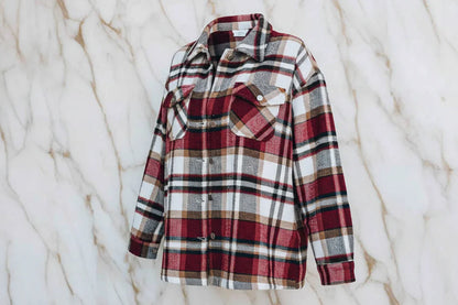 Plaid Shirt Jacket Angle View