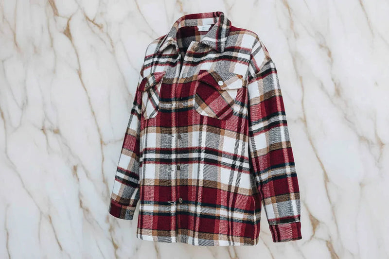 Plaid Shirt Jacket Angle View