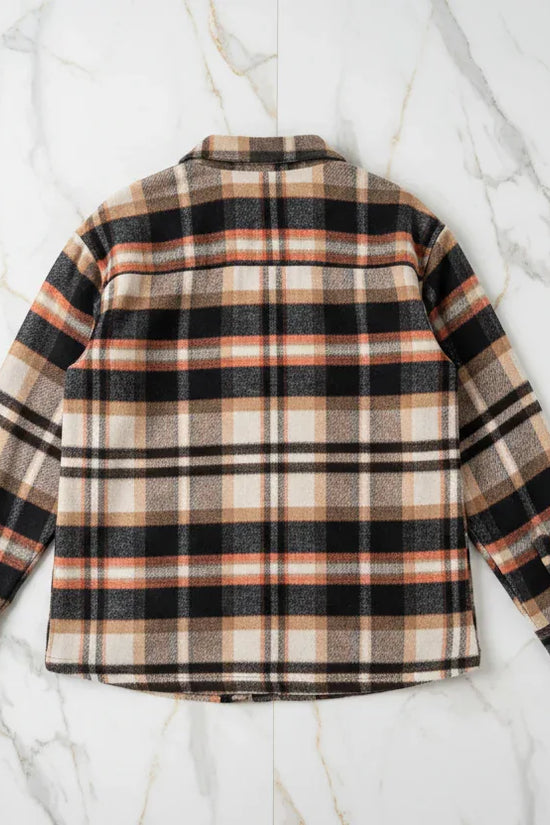 Plaid Shirt Jacket Back View