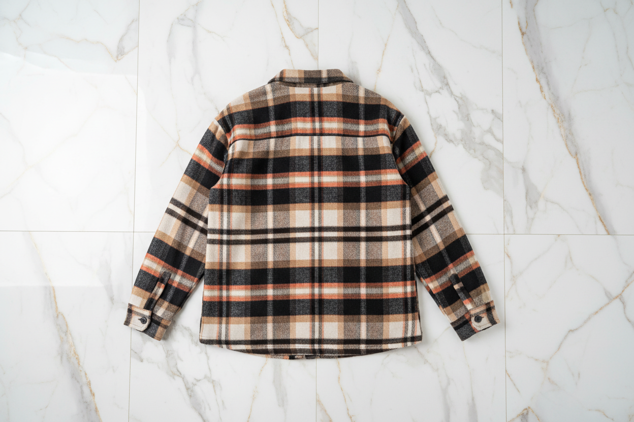 Plaid Shirt Jacket Back View