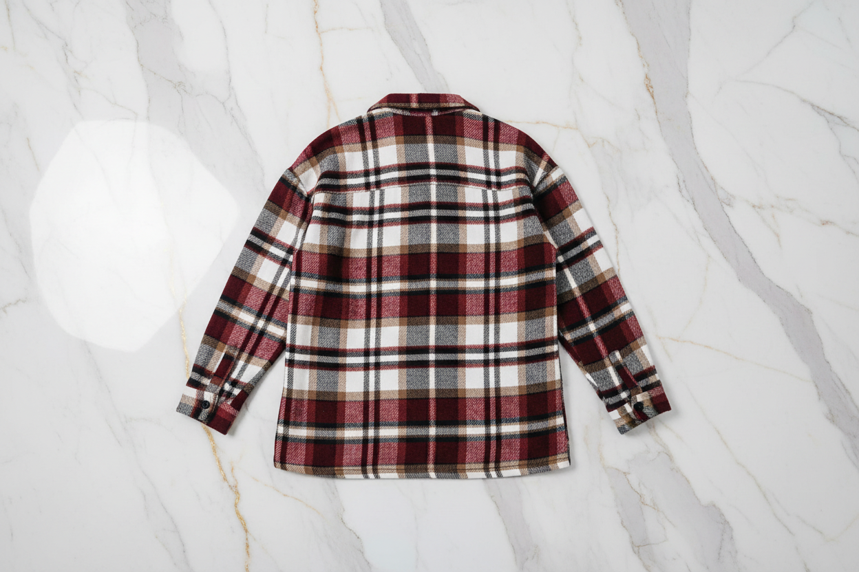 Plaid Shirt Jacket Back View