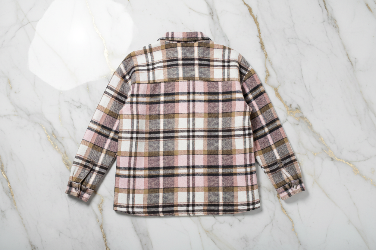 Plaid Shirt Jacket Back View