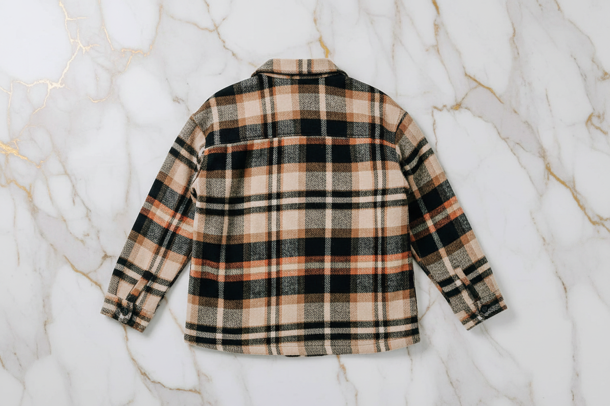 Plaid Shirt Jacket Back View