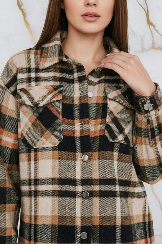 Plaid Shirt Jacket Detail