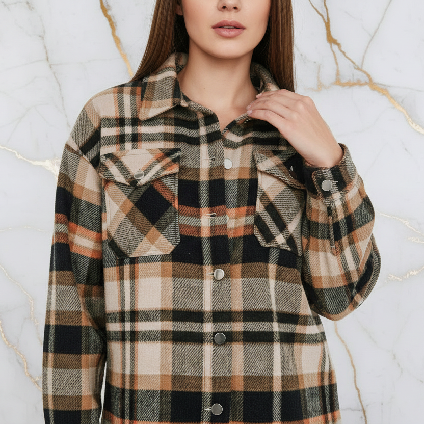 Plaid Shirt Jacket Detail