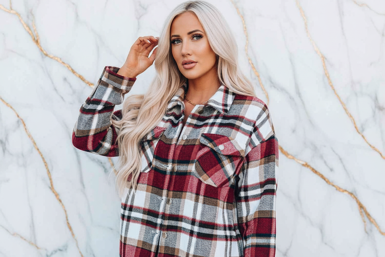 Plaid Shirt Jacket Detail