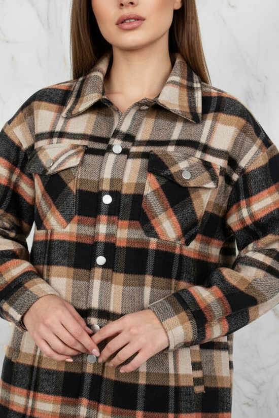 Plaid Shirt Jacket Detail