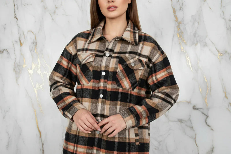 Plaid Shirt Jacket Detail
