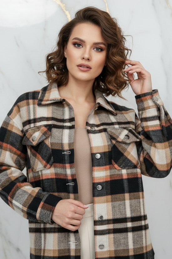 Plaid Shirt Jacket Detail