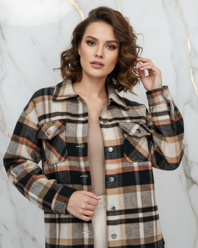 Plaid Shirt Jacket Detail