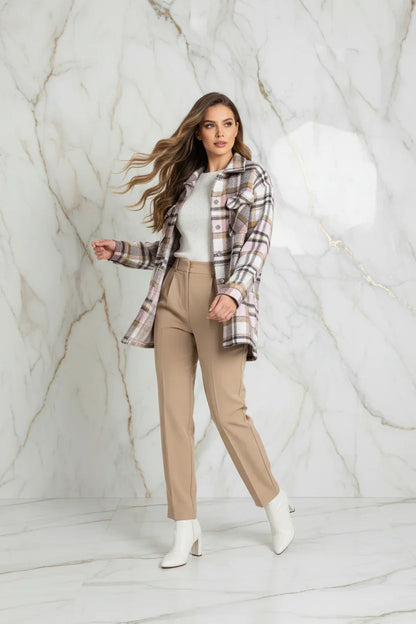 Plaid Shirt Jacket Dynamic Pose