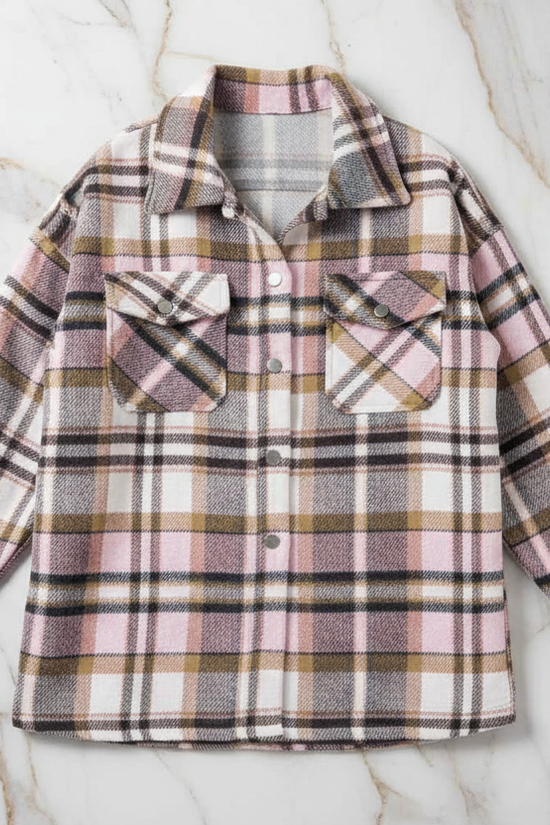 Plaid Shirt Jacket Front View