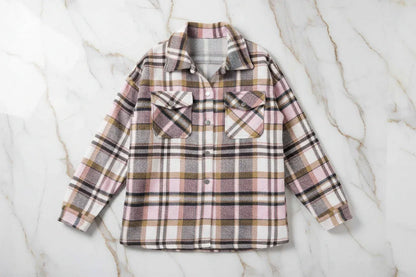 Plaid Shirt Jacket Front View