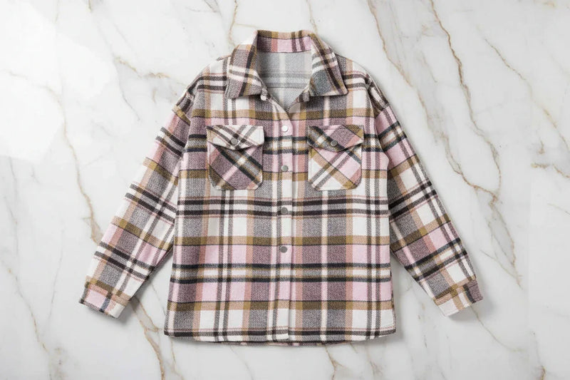 Plaid Shirt Jacket Front View