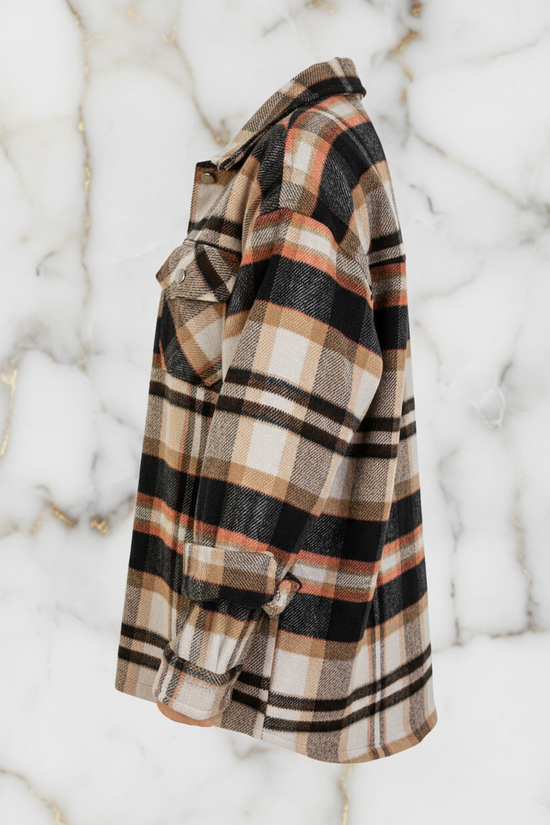 Plaid Shirt Jacket Side View