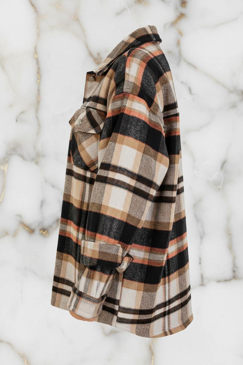 Plaid Shirt Jacket Side View