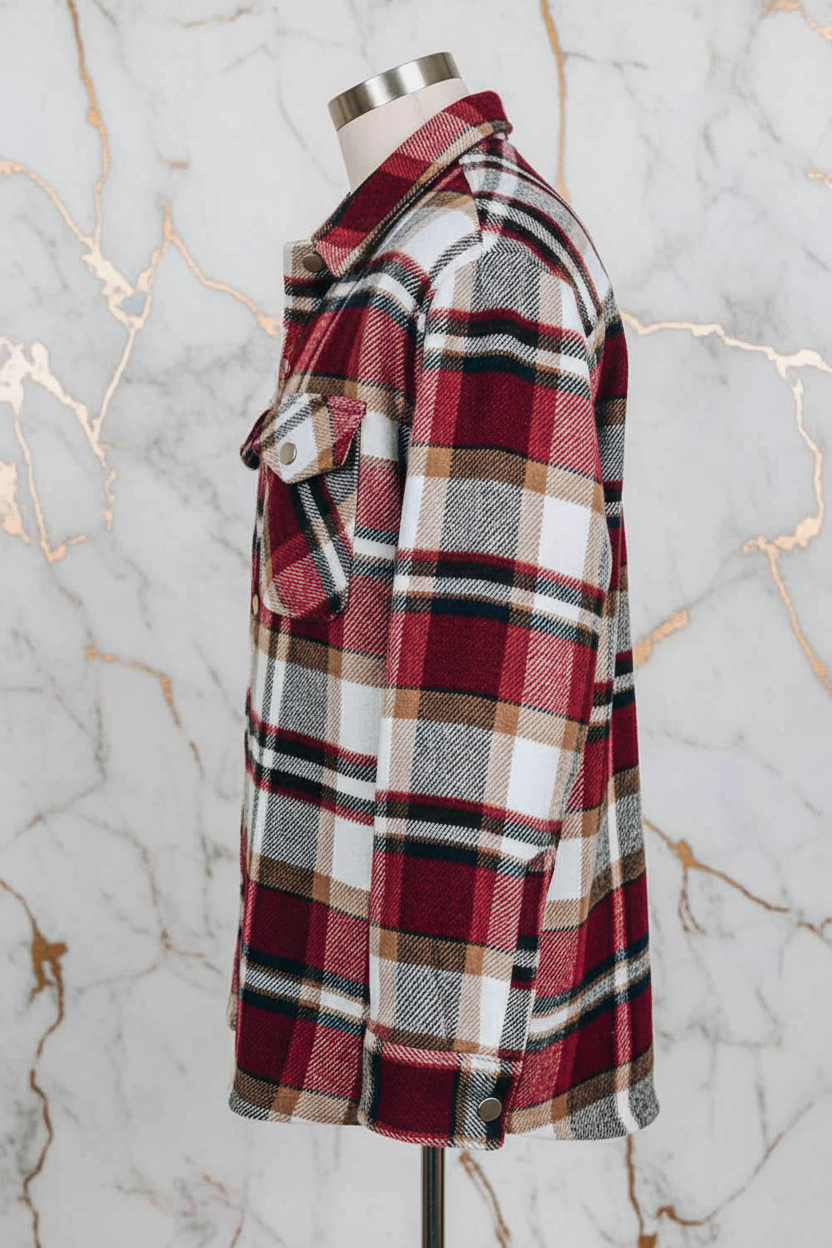 Plaid Shirt Jacket Side View