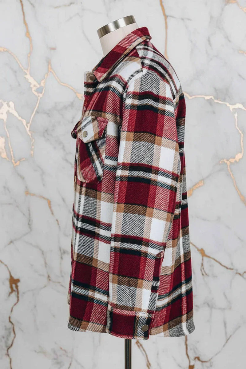 Plaid Shirt Jacket Side View