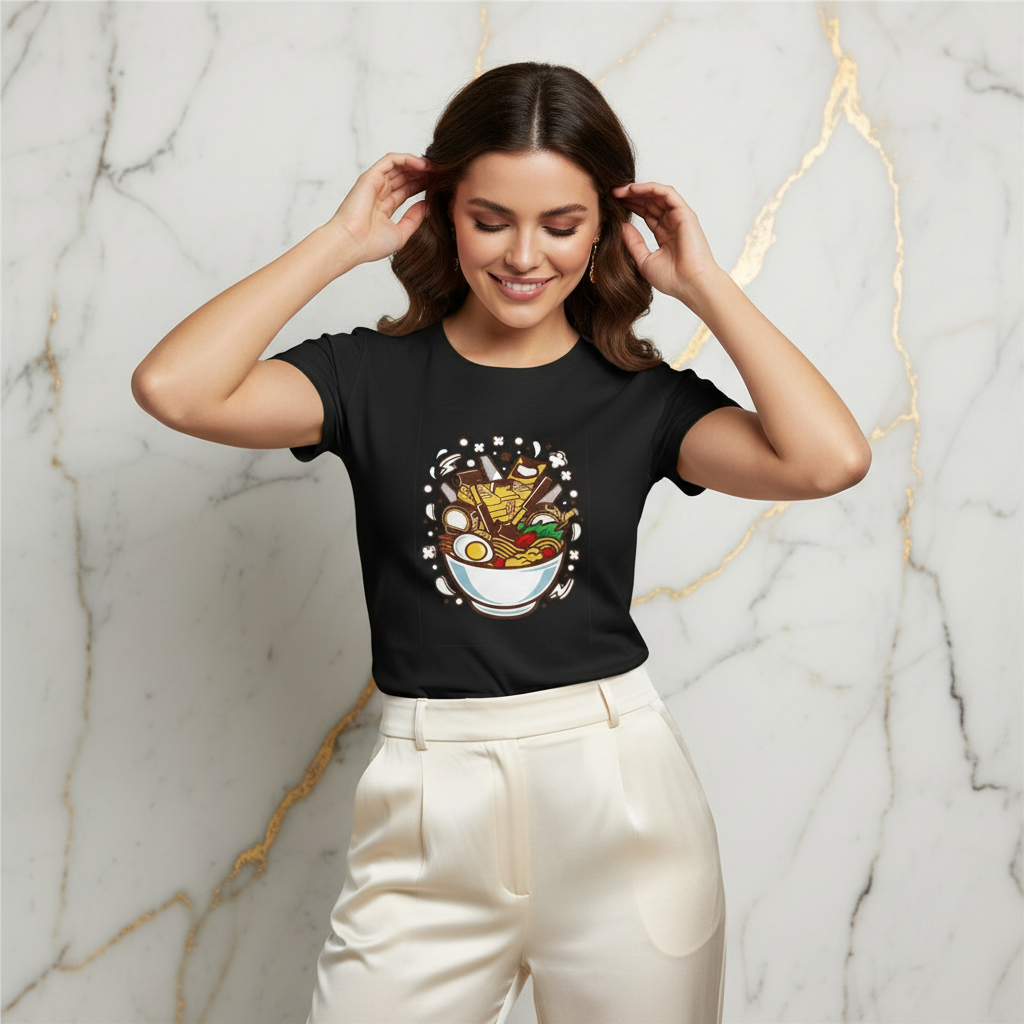 Playful hair touch pose