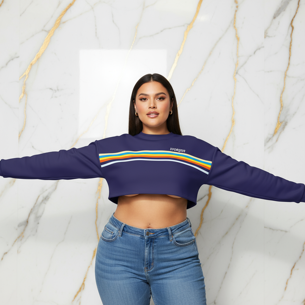 Plus-size arms extended confident