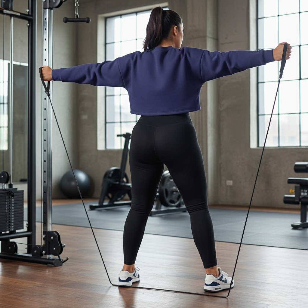 Plus-size back view resistance bands