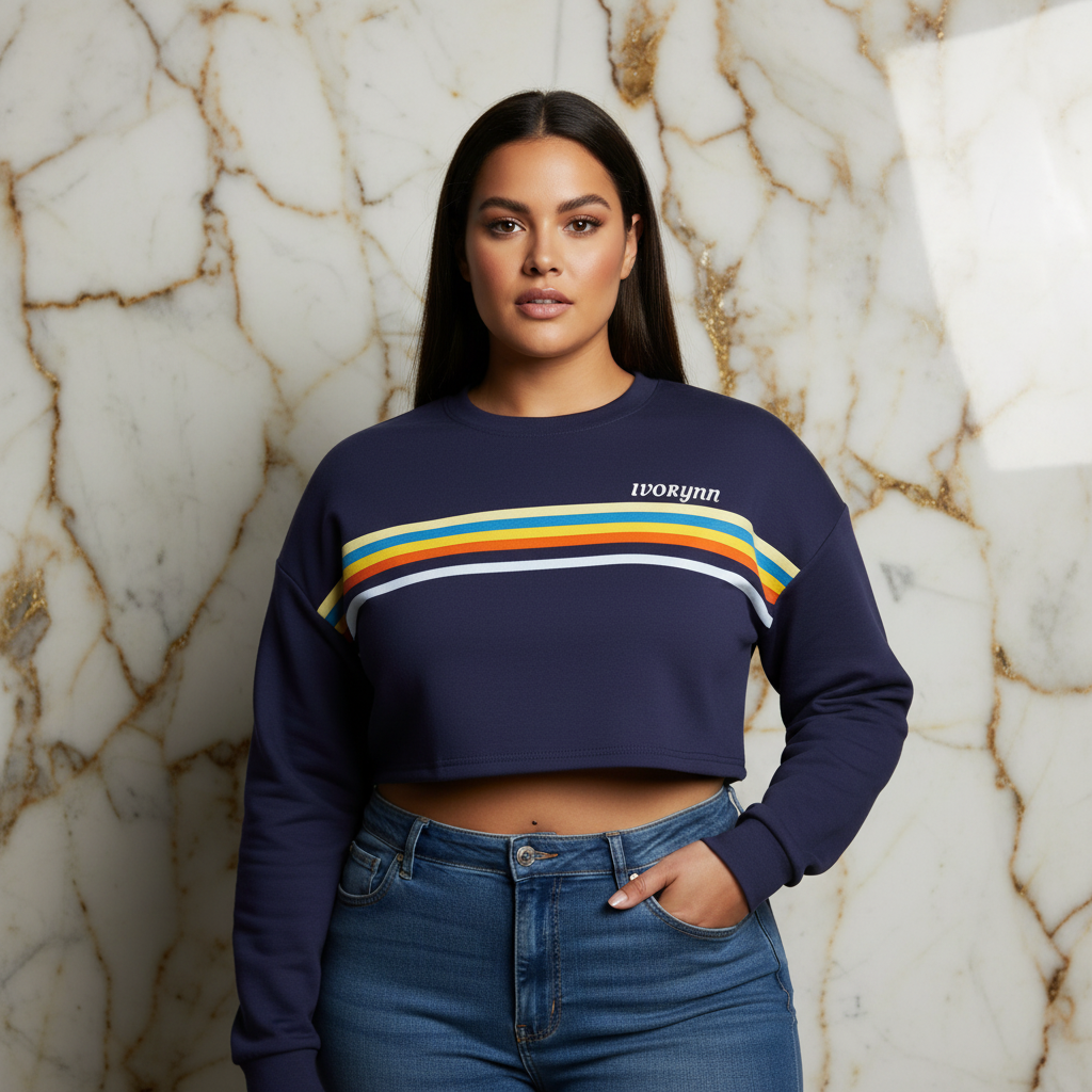 Plus-size confident standing pose