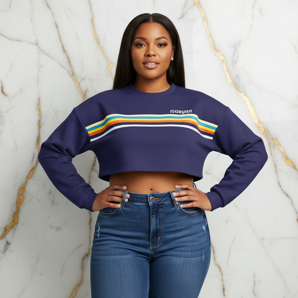 Plus-size front view confident pose